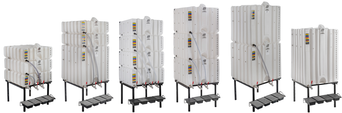 Cubetainer Stackable Lube Oil Storage Tanks and Systems