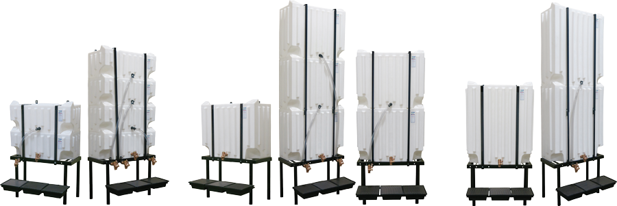 Stackable Wall-Stacker Poly Tanks and Gravity Feed Systems
